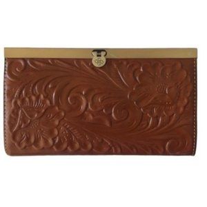 Patricia Nash Cauchy Leather Frame Wallet Tooled Florence